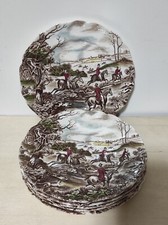 Servizio 6 Piatti Dessert Tally Ho Made In England By Johnson Bros Porcellana 