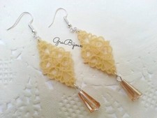 Orecchini pendenti base resina