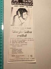 riproduzione recente - volantino CONCERTO GIORGIO GABER RECITAL