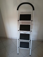 Scala Scaletta Pieghevole 4 Gradini Antiscivolo Sgabello Scaletto Acciaio 150kg