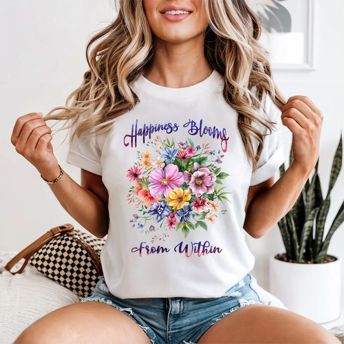 Shirt donna happiness blooms - donna,