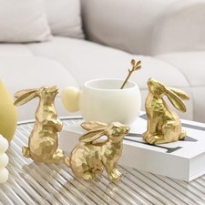 Resin Gold Bunny Decor Rabbit