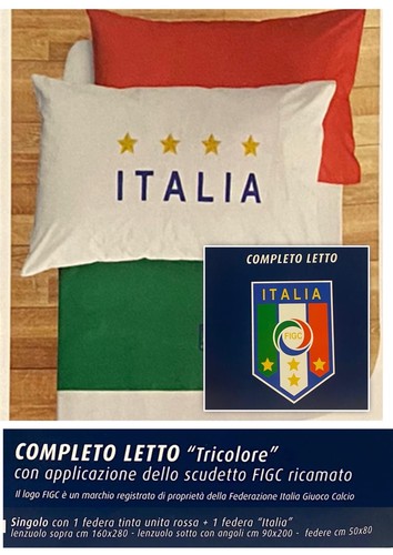 Completo letto tricolore con