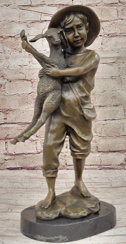 Statua bronzo pastore - statua, di