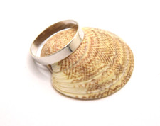 ANELLO FEDINA FASCIA nuovo da 5mm SOTTILE IN ARGENTO 925 UOMO DONNA con box