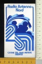 R01383] ADESIVO STICKERS AUTOCOLLANT VINTAGE ANNI '80 RADIO ANTENNA NORD TRENTO