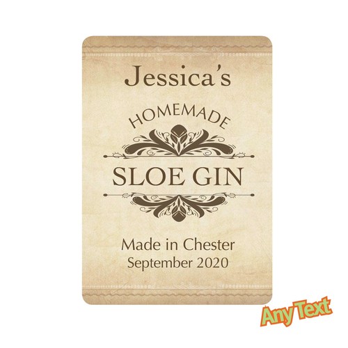 Sloe gin etichette - etichette, bottiglia