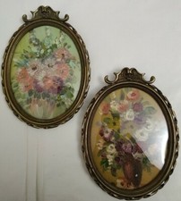 Coppia cornici bronzo ovali