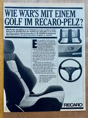 Sedile sportivo recaro golf - sedile,