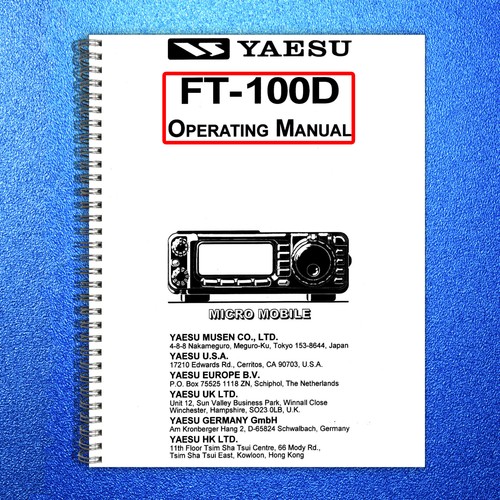 Yaesu 100d operating manual - ft-100d,