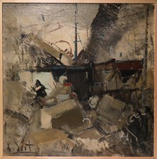 DIPINTO Gemalt OLIO su FAESITE Alvaro DANTI 1970 60x60 con AUTENTICA