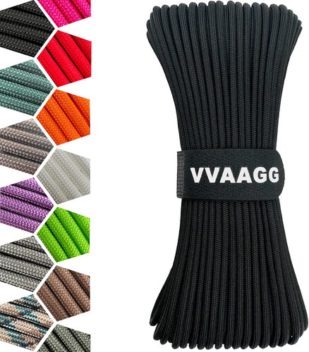 Corda paracord 1000 - nera, 100ft