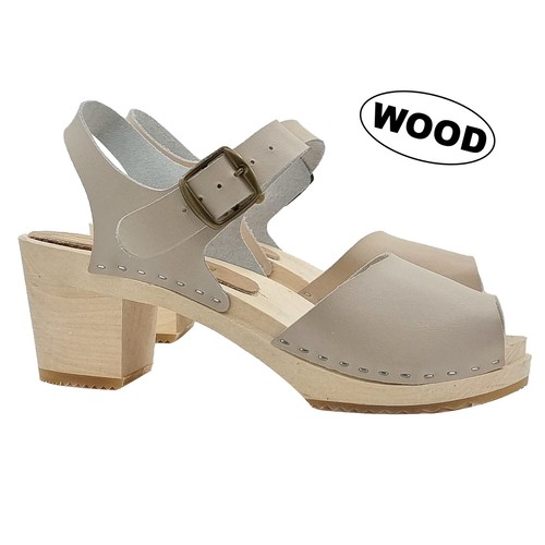 Zoccoli open toe pelle - open, in