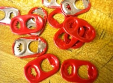 100 linguette rosse da lattine di birra americane budweiser