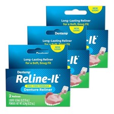 Dentemp Reline-It Kit Reline per Protesi Formula Avanzata - Confezione da 3 Reliners