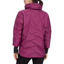 Piumino donna nuovo con etichette $300 NAU Allee pullover maglione cappotto 650 riempimento M fucsia