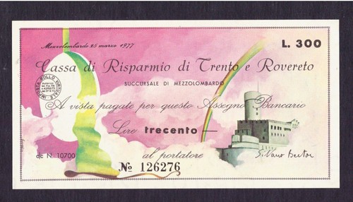 Miniassegno cassa risparmio - miniassegno,