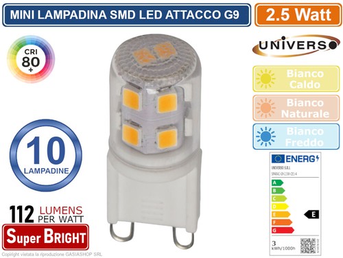 Lampadine led spotlight - g9,