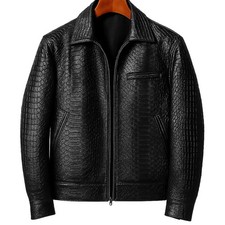 Giacca uomo lusso nero pitone