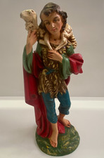STATUINA PASTORE PRESEPE VINTAGE IN CARTAPESTA serie H. cm.30 ditta FONTANINI