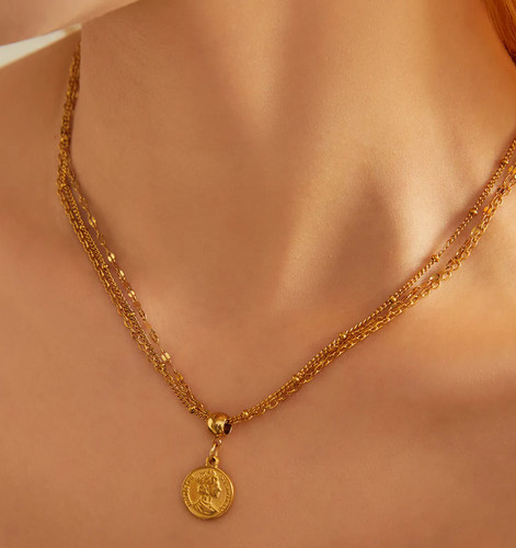 Collana tripla catena - , in