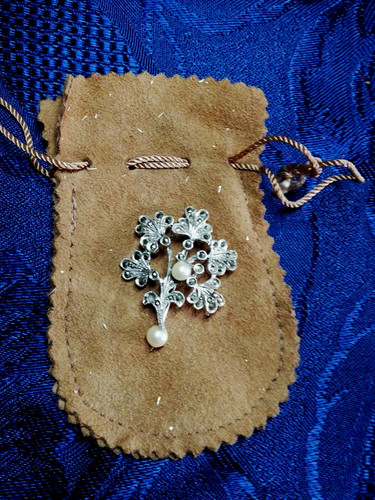 Spilla vintage argentata con - vintage,