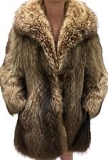 Pelliccia  Corta Procione  Calvini Sanremo Collo Tasche Fodera Chiusura Gancetti