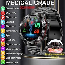 UK 2025 Nuovo Grado Medico Smart Watch Pressione Sanguigna Ossigeno Frequenza Cardiaca Bluetooth