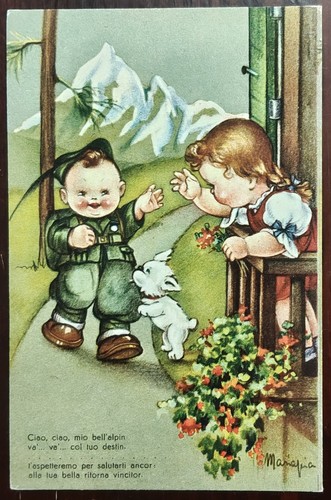 Cartolina illustrata bambini - cartolina,
