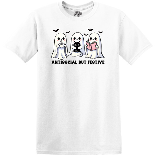 Shirt halloween anitsocial - t-shirt,