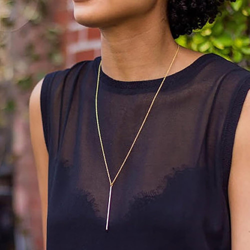 Collana lunga oro - collana,