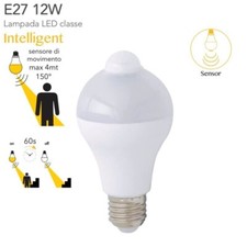 Lampadina led E27 con sensore