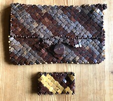 Borsa da sera pochette donnna + bracciale polimeri. Vintage originale anni '70