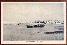 CARTOLINA D' EPOCA-FAVIGNANA (TP) "IL PORTO" VIAGGIATA 1951