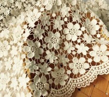 Tessuto Guipure Cotone Beige