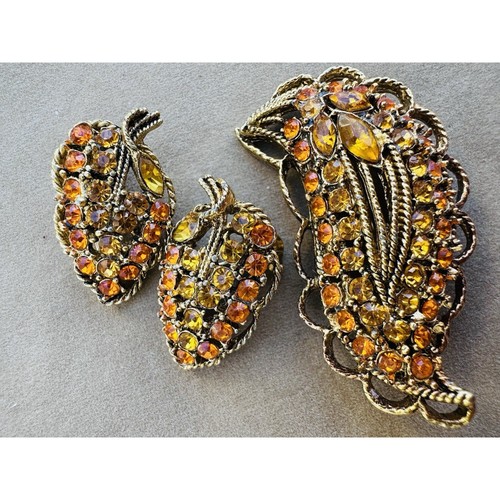 Set orecchini spilla strass