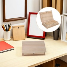  Baule portaoggetti a forma di libro: contenitore in legno con cerniera -