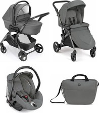 Fluido Easy Passeggino Trio 0-22 Kg + Carrozzina + Seggiolino Cuore Grigio Cam