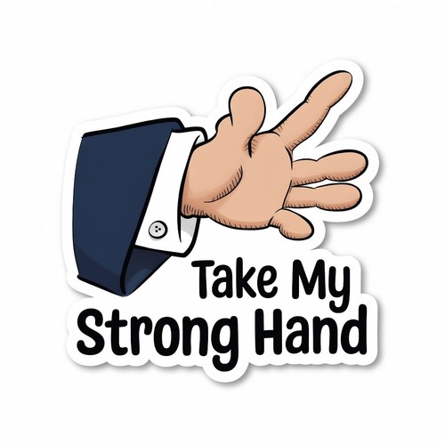 Adesivo take strong hand - adesivo,