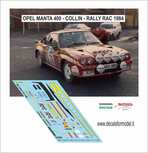 Decals opel manta 400 - 1:43,