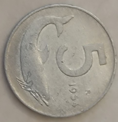 Moneta rara lire - lire, delfino