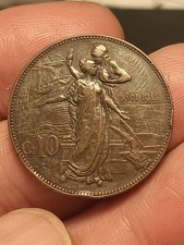 REGNO D'ITALIA 10 centesimi 1911 Cinquantenario Vittorio Emanuele III
