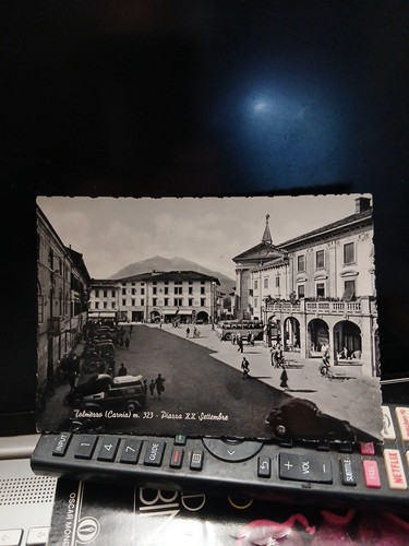 Cartolina tolmezzo piazza xx - tolmezzo,