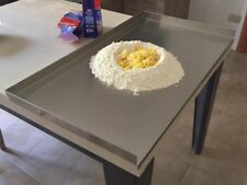 Tagliere Spianatoia acciaio Inox 900x600 Con Bordi Laterali 