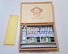 Scatola in legno con colori a tempera Ferrario APA