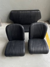 Sedili interni originali in pelle nera Fiat 500 L d'epoca 