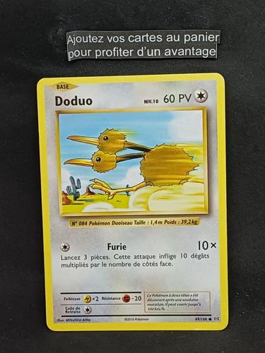 Carte pokemon française doduo - pokemon,