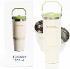REPLANTE Bicchiere Termico Tumbler 890 Ml Con Cannuccia Anti-Perdite | Bottiglia