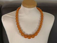 Antica collana girocollo autentica Ambra Baltica cognac Butterscotch oro 18 kt