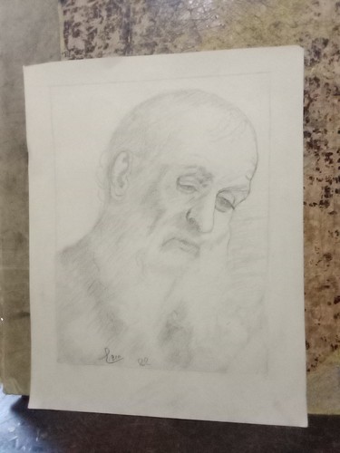 Antico disegno pensatore - disegno,